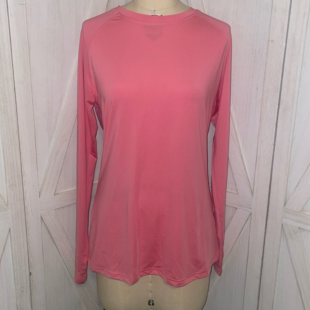 Pink long sleeve UPF 50+ rash guard